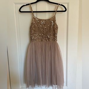 ASOS Dusty Purple Tulle Dress with Sequin Top